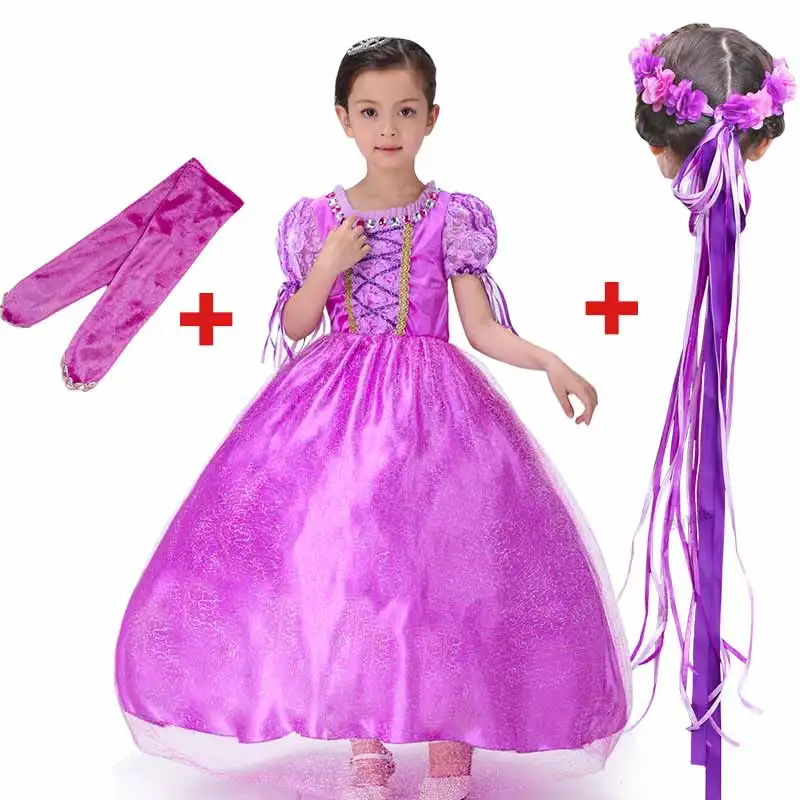 Dress Glove wreath Платье принцессы Софии; одежда; костюм Софии для девочек; платья для девочек; костюмы для Хэллоуина; Детские праздничные платья; Косплей - Цвет: Dress Glove wreath