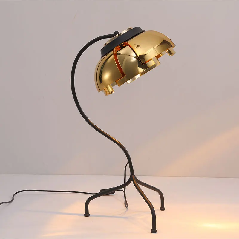 

Scandinavian iron table lamp design creative lamps living room bedroom bed study individual table lights gold black ZA FG875