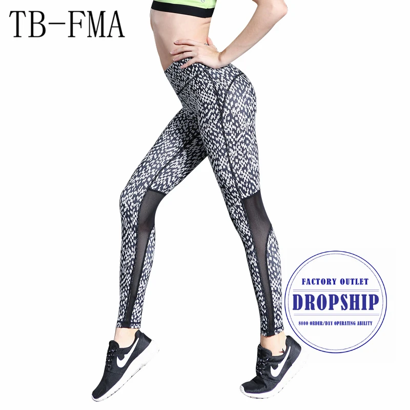 

2018 Printed Yoga Pants Women High Waist Yoga Leggings for Fitness Sports Tight Pants Seamless Running Leggings Sport Trousers