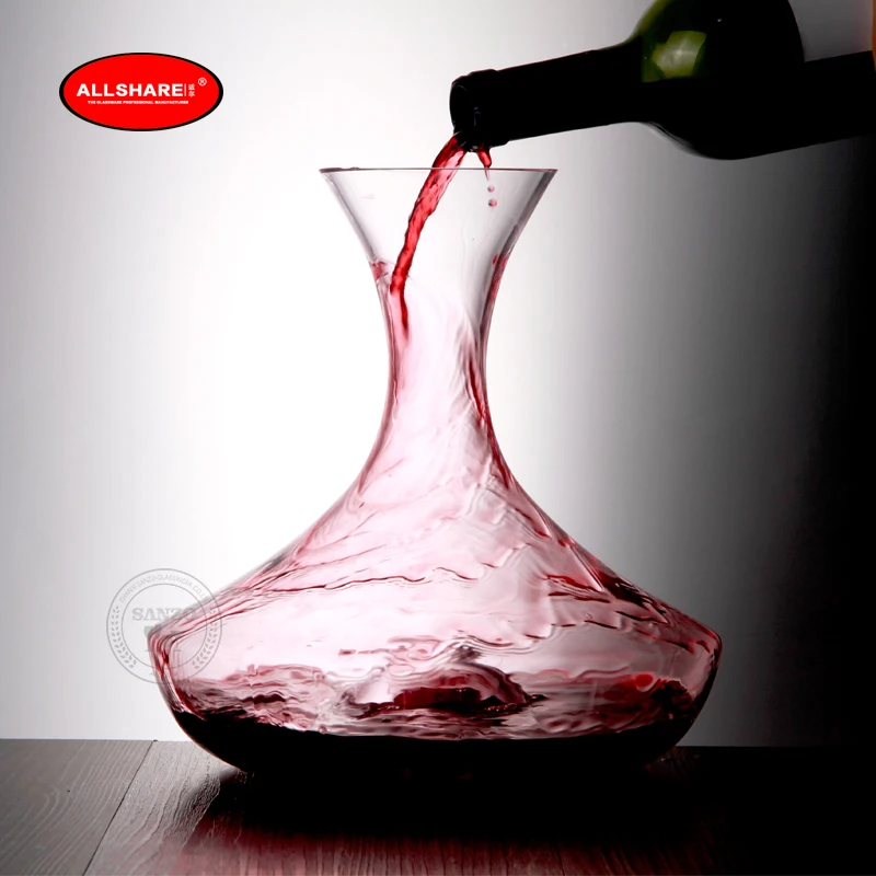 Новая мода ручной взорван свинец Кристалл стекло графин и стакан для вина ясно графин 1500 мл