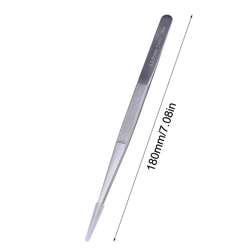 Precision Tweezers Tweezer Tool ESD Anti Static Tweezers Soldering Tweezers Phone Repair Tweezers 18cm For Electronic Mobile Phone Repair