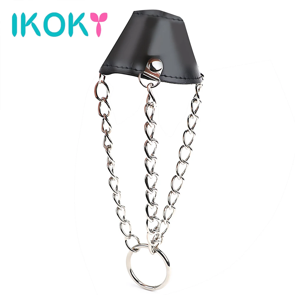 Мужская секс игрушка IKOKY колечко верности с парашютным шариком Растяжитель