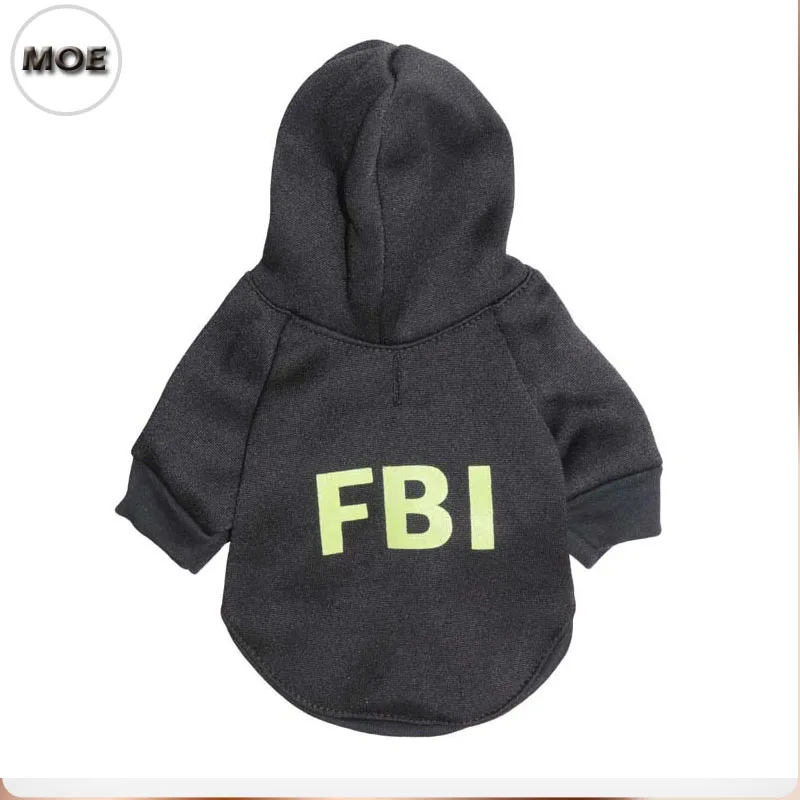 FBI Police Dog Costumes Overalls Winter Warm Coat Jacket Hoodie For