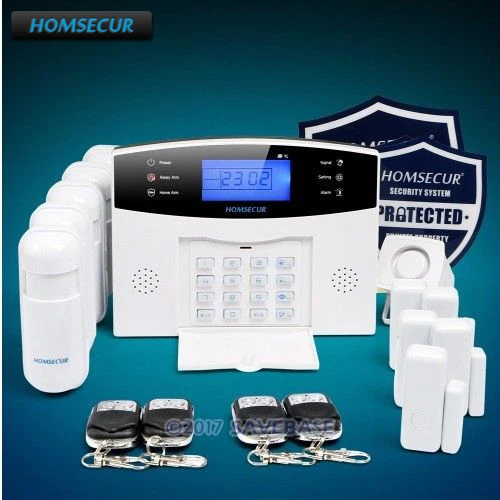 

HOMSECUR Wireless 433Mhz GSM SMS Autodial 850/900/1800/1900 Burglar Alarm System with Russian Voice Prompt