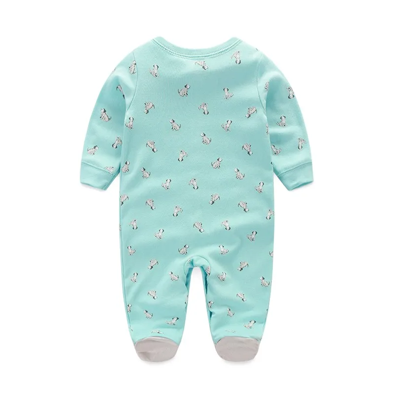 Сплошной комбинезон для новорожденных; теплый комбинезон для маленьких мальчиков и девочек; длинные пижамы для детей; одежда для малышей; хлопковый костюм с рисунком Roupa