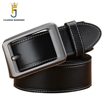 

FAJARINA Quality Genuine Leather Belts Mens Casual Design Pin Buckle Belt for Men Strap Male Accessories Packing Box N17FJ254