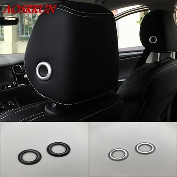 

car-styling Interior ABS Front Seat Headrest Switch Adjust Button Covers Trim auto accessories for Skoda Kodiaq Sport 2016 2017
