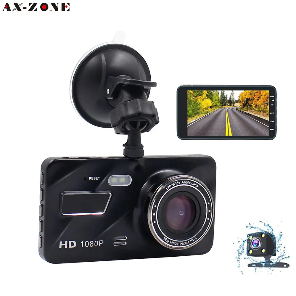 

Dash Cam Car Dashboard Camera Full HD 1080p Car Dashboard Camera 4 inch IPS Screen Dual Wide Angle Lens Car Dash Cam G-Sensor