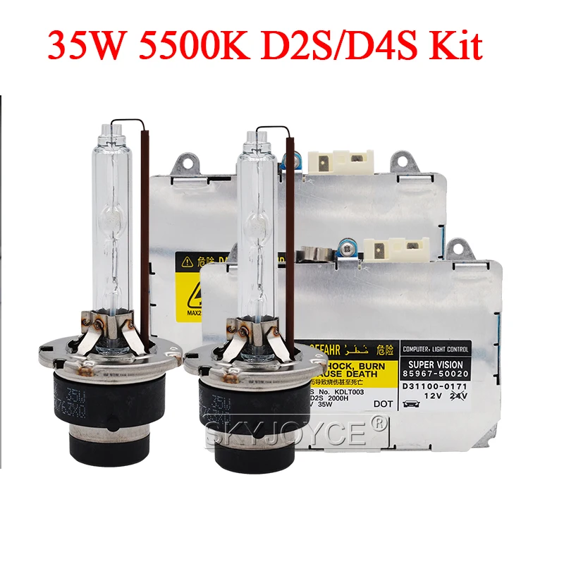 SKYJOYCE Original 35W Fast Bright 5500K D2S Xenon D4S HID Bulb Kit 85967-50020 Xenon Ballast 35W D2S D4S Car Headlight HID Kit (3)