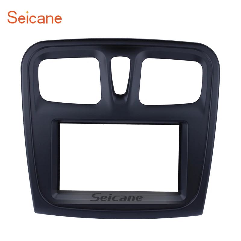 

Seicane 2 DIN Car Radio Fascia For 2015-2018 Renault Sandero Logan Install Frame Dash Bezel Trim kit Cover Trim