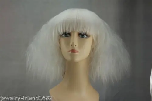 NEW COS Free Shipping &gt&gt&gtNew Cosplay Medium Silver Gray lady's Sexy Fluffy Wig |