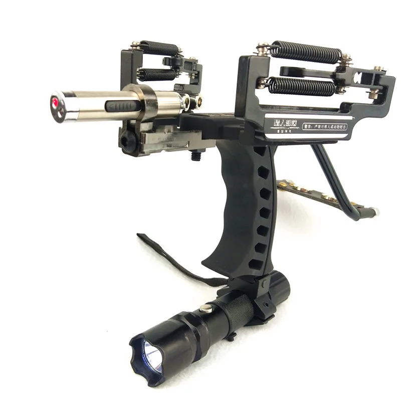 Red Laser Slingshot G5 Stainless Steel Hunting Bow Powerful Catapult Camouflage Military Panther