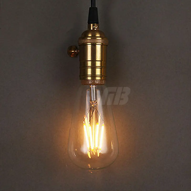 4 шт./лот светодиодный диммируемая лампа накаливания Эдисона ST64 8W 220V без мерцания теплый Цвет для бара Кофейня ресторан ретро освещение "сделай сам"