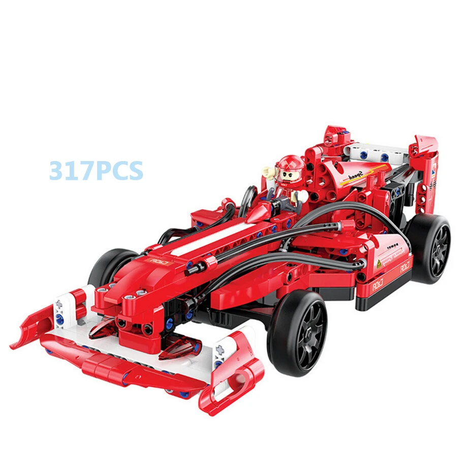 Technics World speed Champion F1 rc racing car building block racer driver figure assembly brick 2.4Ghz radio remote control toy photo
