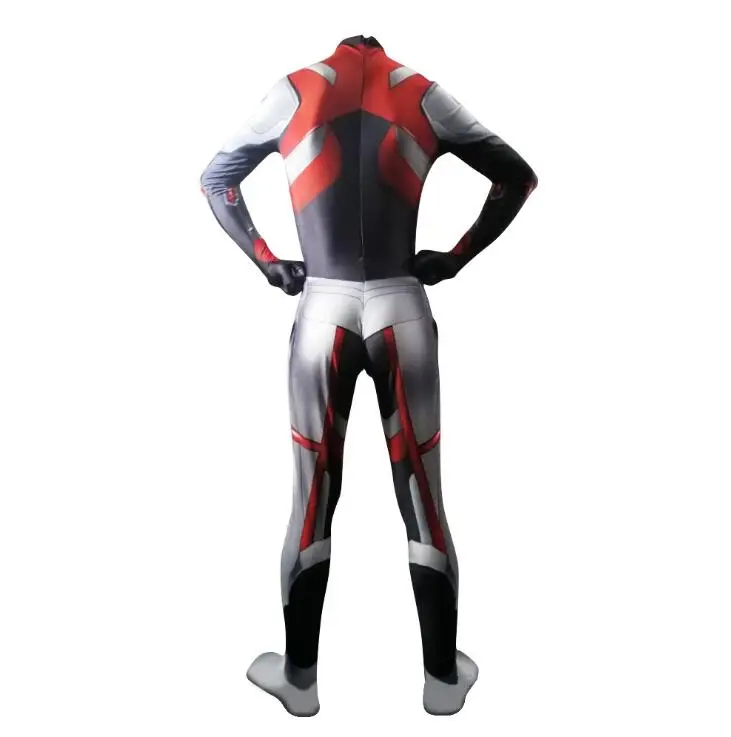 Free Shipping Avengers Endgame Quantum Realm Cosplay Costume Superhero Iron Man Captain Marvel Zentai Bodysuit Suit Jumpsuits