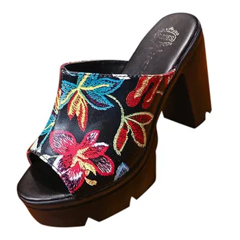 

SAGACE Fashion Ladies High Heels Shoes Wedge Slippers Female Summer Sandals Sponge Cake High Heel Women's Shoes 2019