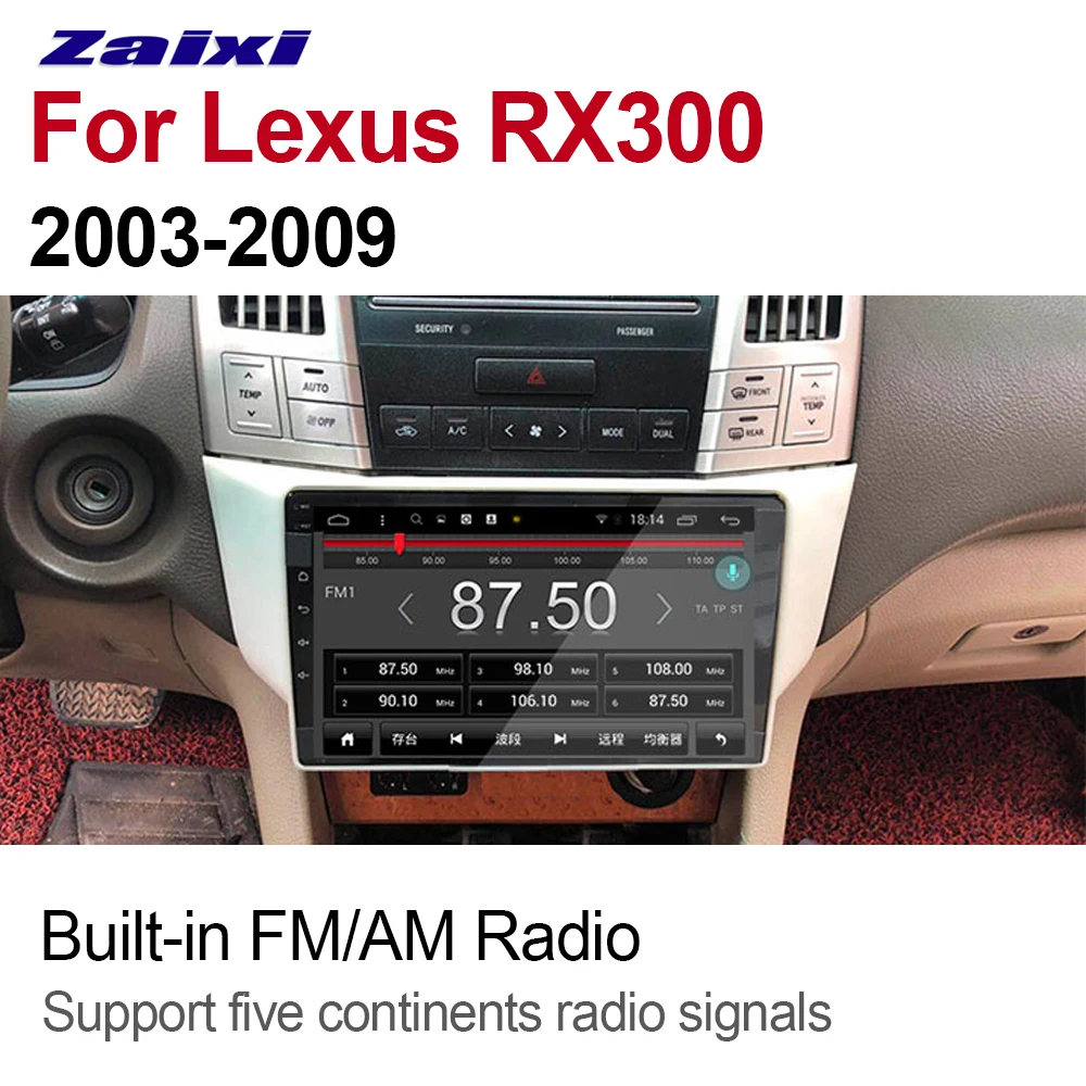 Top ZaiXi 9" Android Car Multimedia GPS Audio Radio Stereo For Lexus RX300 2003~2009 Original Style Navigation NAVI BT WIFI HD 1