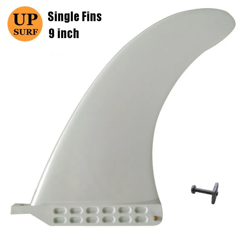 Surfboard Fins Longboard White 9" Length Nylon Fin Single Finsin