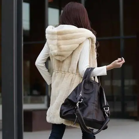 Clobee зимнее женское пальто из искусственного меха жилет из искусственного меха меховые жилетки женские куртки размера плюс 5XL теплый жилет из искусственного меха Z1