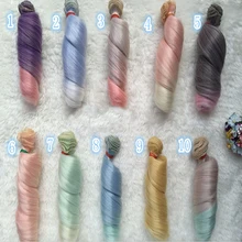 15 100cm Brown Natural Multi Color Curly Wigs High Temperature Heat Resistant Doll Curly Wig Hair