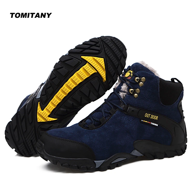 Outdoor Hiking Camping Shoes Men Winter Suede Leather Plush Climbing Mountain Sneakers Shoe Mens Tactical Trekking Snow Boots цена Outdoor Hiking Camping Shoes Men Winter Suede Leather Plush Climbing Mountain Sneakers Shoe Mens Tactical Trekking Snow Boots цены онлайн