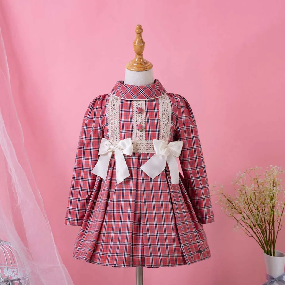 

Pettigirl Vintage Plaid Baby Girl Party Dresses Red Christmas Princess Dress For Girls Boutique Kids Clothes G-DMGD009-B126