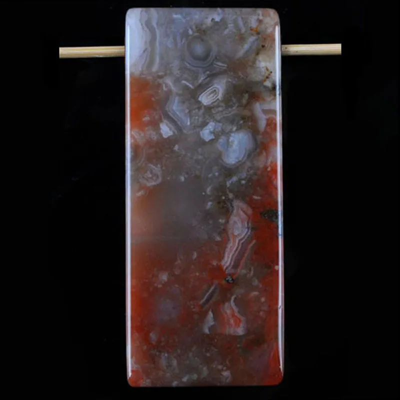 

Natural Crazy Carnelian GEM STONE Loose Bead Pendant For Woman Gift (Drilling from left to right) S1006