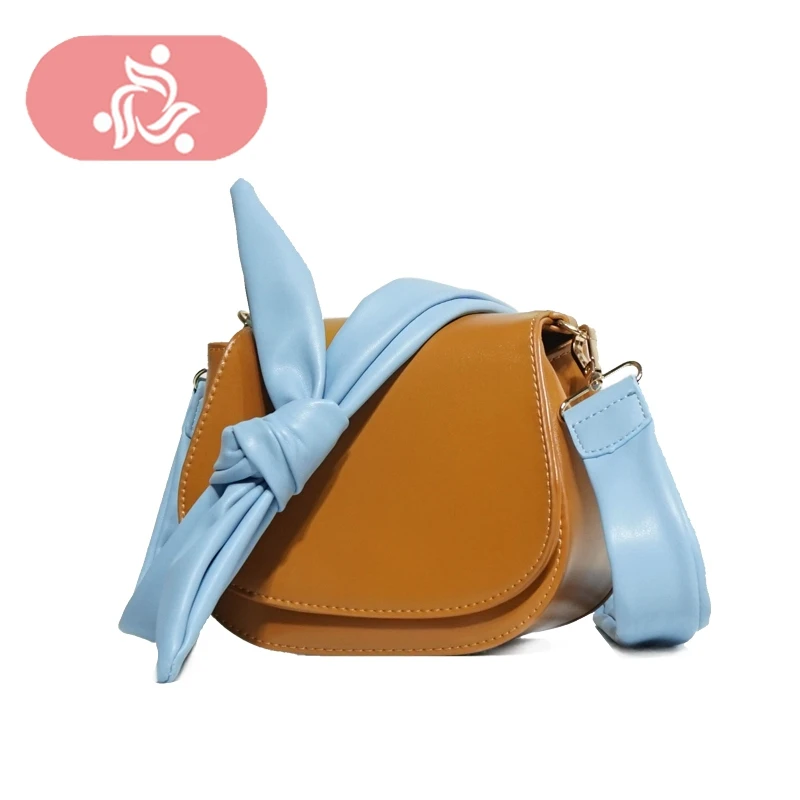 

Fashion Brand Bow Female Bag Shoulder Messenger Bag Saddle Bag Fashion Covered Pouch Wide Shoulder Hit Color Khaki Black Green