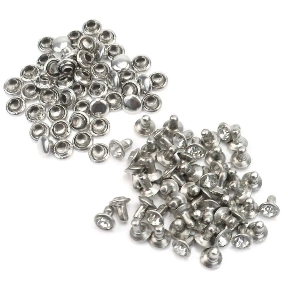 50 наборов заклепки из горного хрусталя цветные стразы заклепки-гвоздики шипы