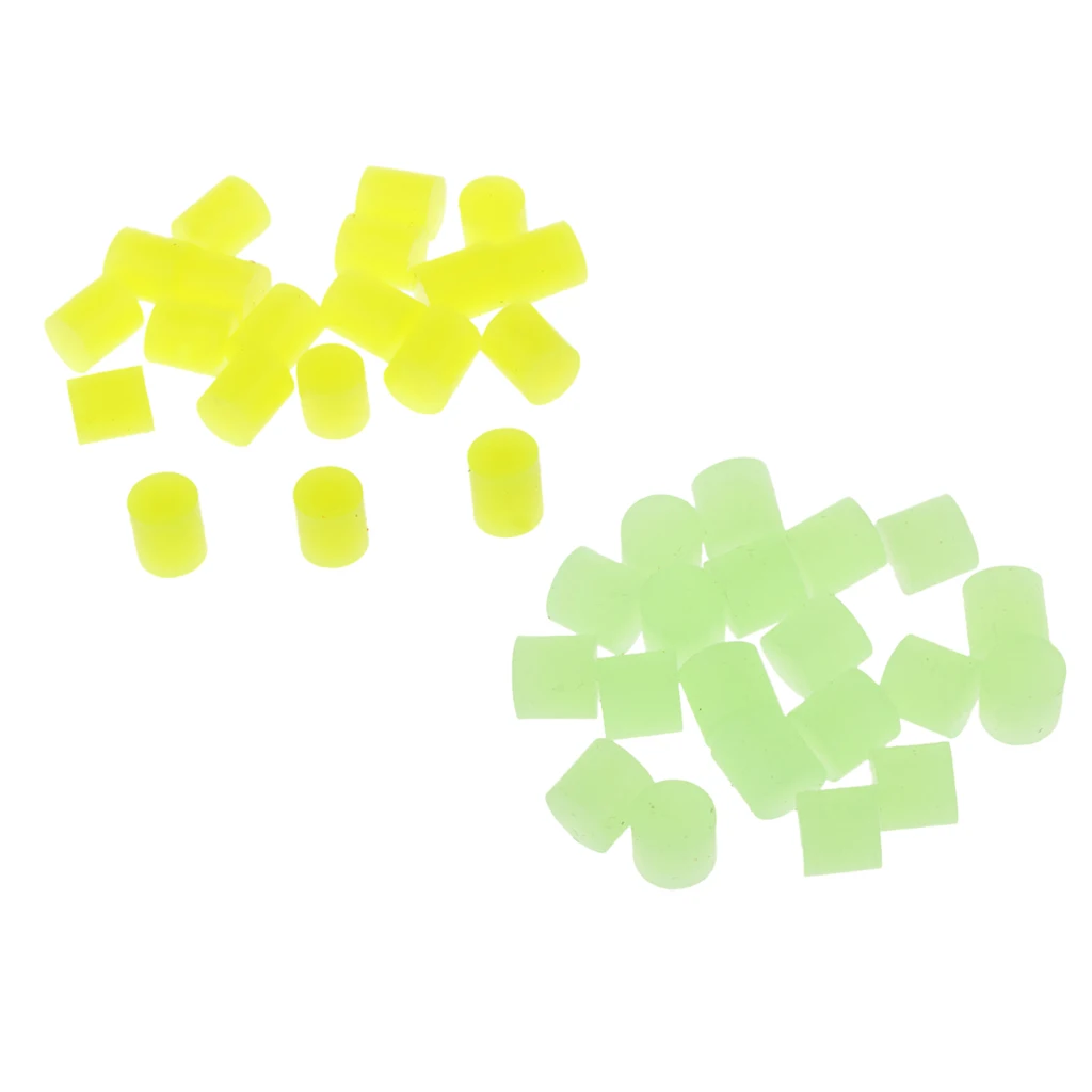 20Pcs/Pack Soft Silicone Fishing Beads Rig Luminous Fishing Floating Stopper Semi-Circular Beads Fishing Float Accessories