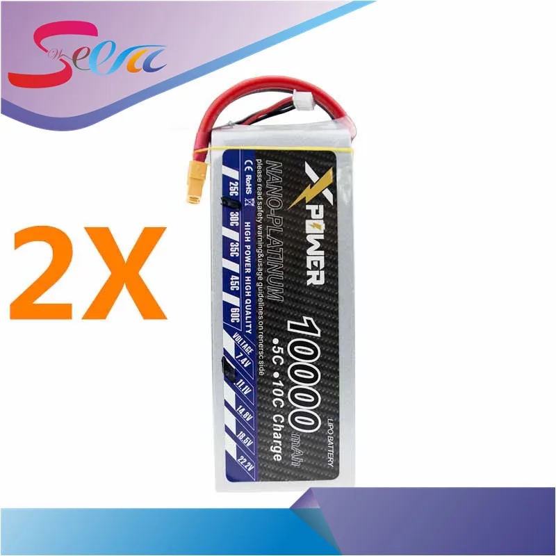 

11.1V 10000mAh 3s lipo battery 30C Xpower batteries 2pcs XT60 XT90 EC5 T plug for RC Helicopter Quadcopter drone part