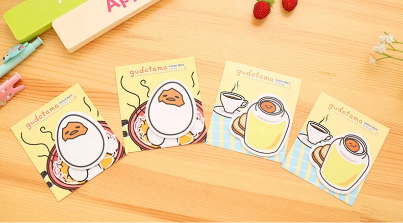 4 шт. креативный Kawaii Японский Корейский Gudetama memo pad планировщик милый стикер липкая бумага для заметок Note школьный аксессуар Bts канцелярские