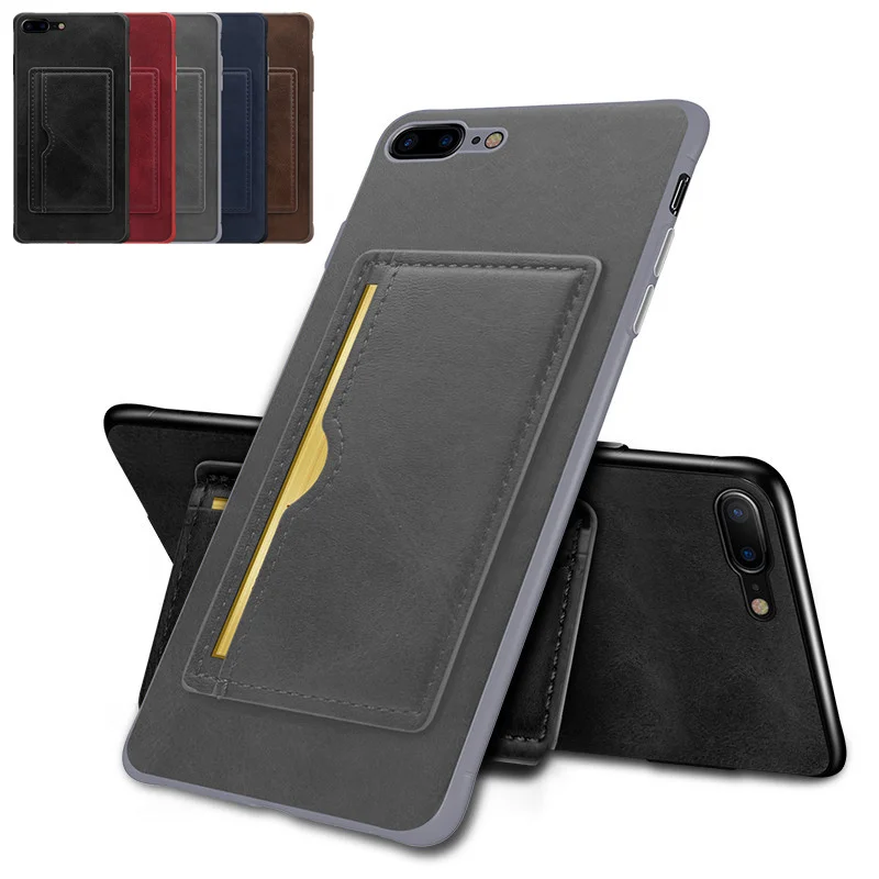 

Card Slot Phone Case For iPhone 7 8 X XR Luxury Wallet Mobile Accessories For iPhone 8 6 6s 7 Plus Cases For iPhone X XS MAX XR
