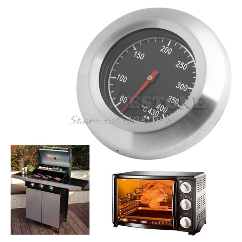

60-430 centigrade Stainless Steel BBQ Barbecue Smoker Grill Thermometer Temperature Gauge S08 Drop ship