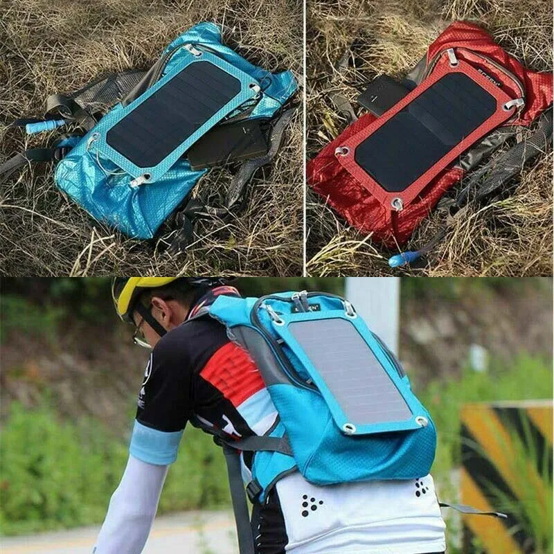 

Solar Power Survival Backpack Waterproof Outdoor Power Bank Backpack for Riding Hiking SL@88