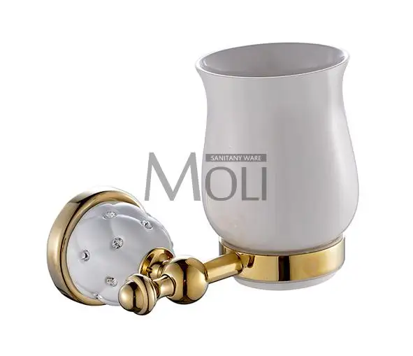 Luxury Golden Bathroom Accessories With Diamond Gold Finish Luxury Golden Bathroom Accessories With