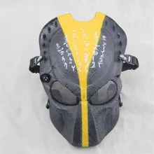 Steelmaster/Маска воина крови для косплея для взрослых, черный и желтый череп, Вечерние Маски для Хэллоуина, маска CS