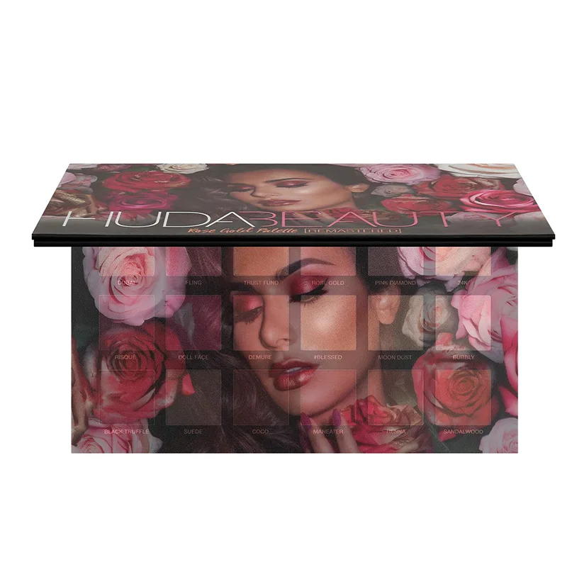 Палитра теней Hudas Beauty тени для век розового золота матовые мерцающие палитра