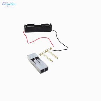 

50Pcs 1x18650 Battery Case Holder Socket Wire Junction Box With 15cm Wires, Dupont 2.54mm 2P Header and Crimps