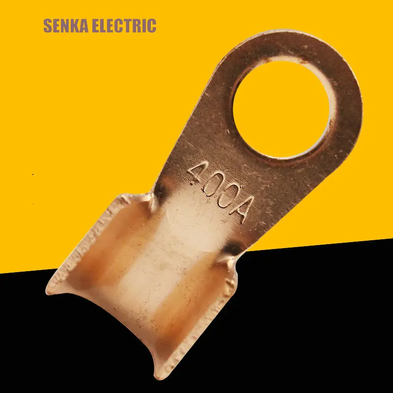 10 Pieces 400A Copper Battery Cable Connector Circular Splice Crimp