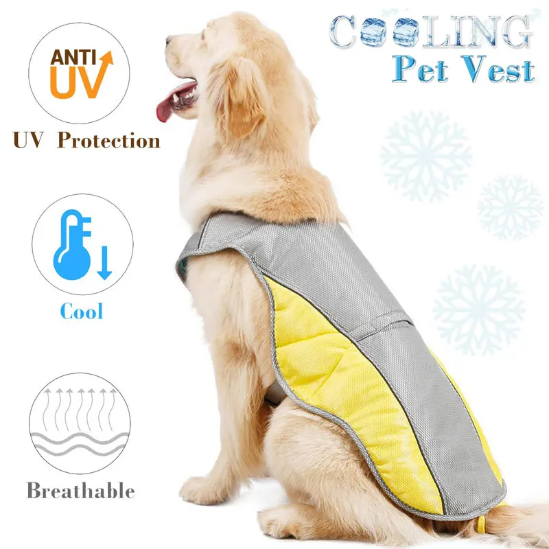 Светоотражающий охлаждающий жилет для собак, охлаждающая куртка для щенков, дышащий охлаждающий жилет для питомцев, Летний жилет для маленьких, средних и больших собак