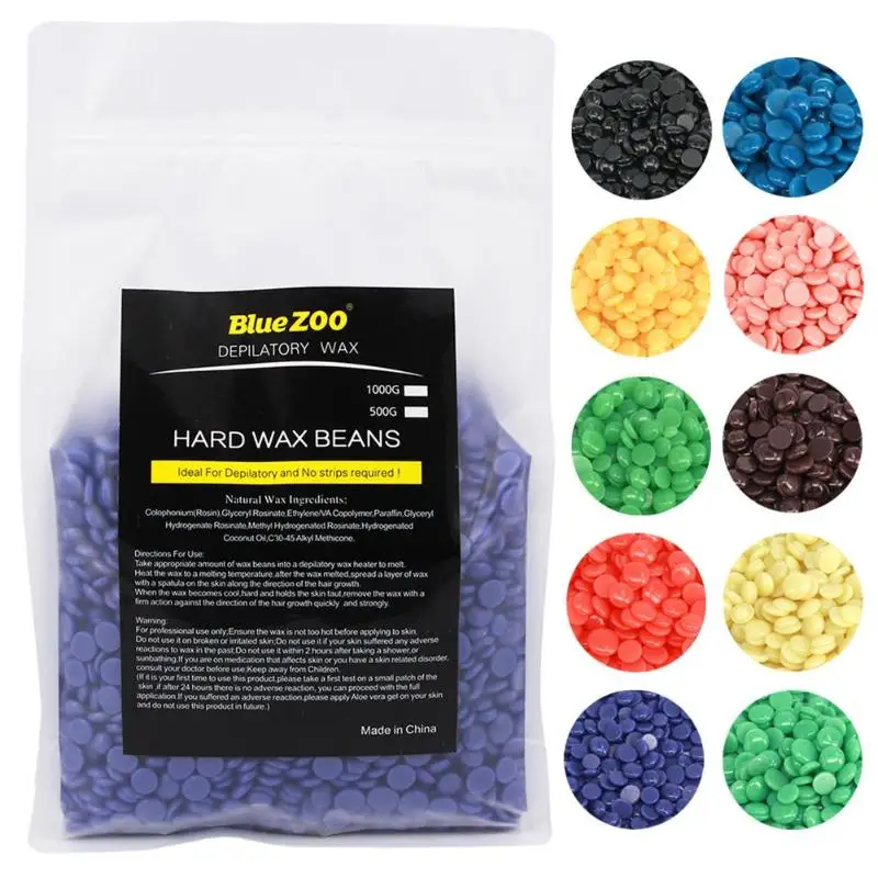 BLUE ZOO 500/1000g Depilatory Wax Bean Pellet Hot Film Hard Wax Bean For Body Bikini Face Hair Removal No Strip Waxing BLUE ZOO 500/1000g Depilatory Wax Bean Pellet Hot Film Hard Wax Bean For Body Bikini Face Hair Removal No Strip Waxing