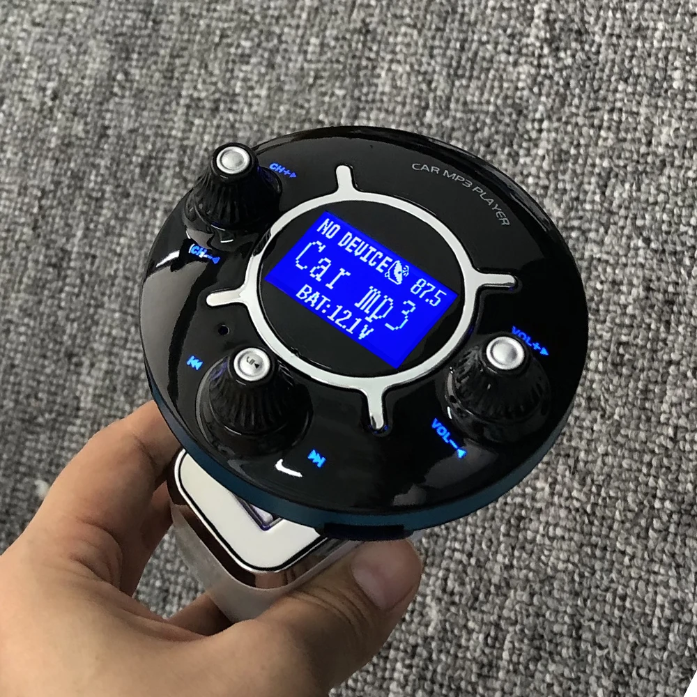 Автомобильный модулятор с большой ручкой JINSERTA громкая связь Bluetooth FM передатчик