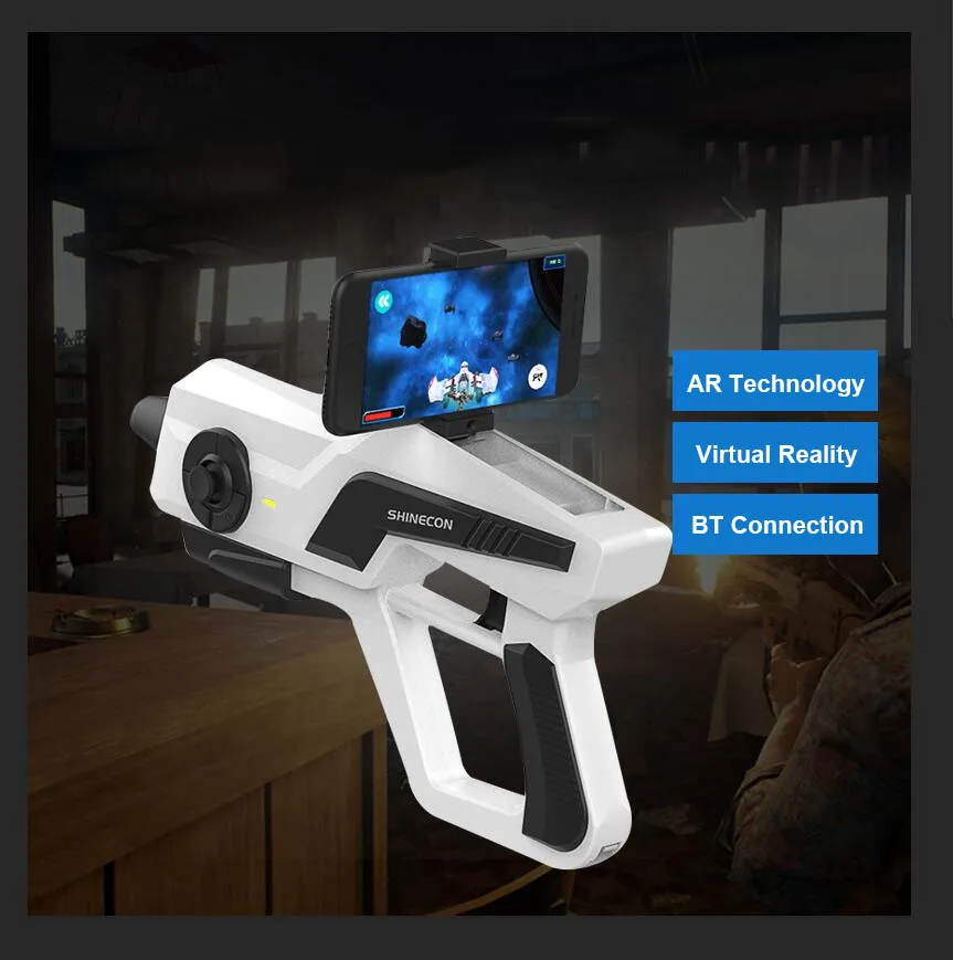 Shinecon умный соматосенсорный AR пистолет с Bluetooth рукояткой для телефона игры в