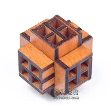 Бы окна разблокировки кольцо деревянный Burr Логические Tangram развивающие игрушки Puzzle Буа интеллект шар дерево Игрушечные лошадки для детей