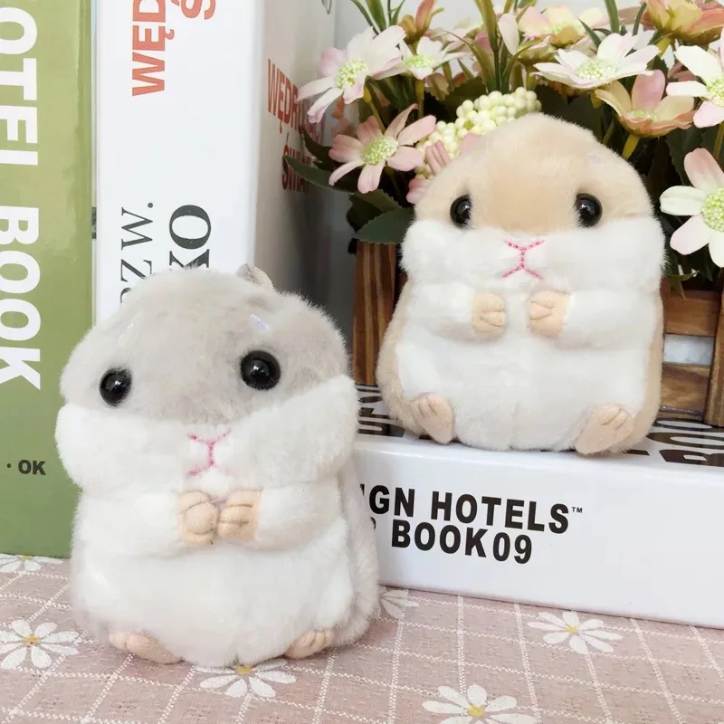 Kawaii мультфильм Хомяк Складная Собака Плюшевые брелоки 10 см 13 животное маленький