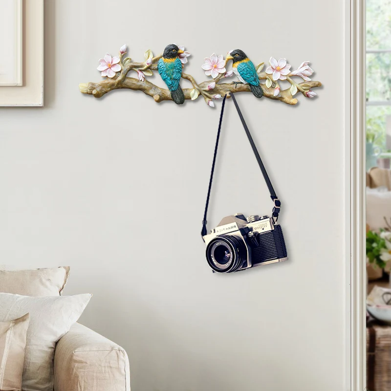 Bird hook door key hook wall hanging creative cap hook wall hanging hanger porch wall decoration