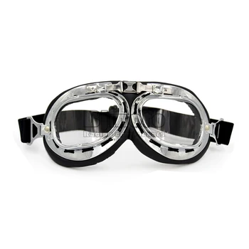 

BJMOTO WWII RAF Pilot Vintage Scooter Motocross Goggle Motorcycle Goggles Cycling Cruiser Steampunk ATV Dirt Bike Glasses