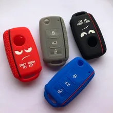 Силиконовый защитный брелок для Volkswagen Bora Beetle EOS Golf Polo Passat Scirocco для Skoda Seat Dont Touch My Key