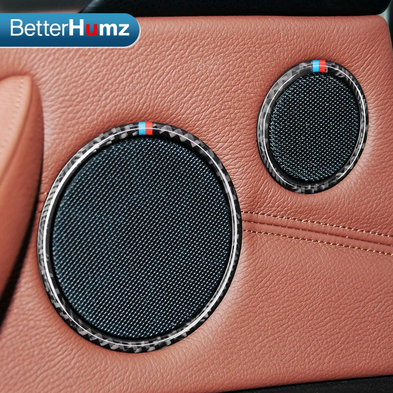 Styling Car Audio Carbon Fiber Speaker Door Loudspeaker Trim Sticker
